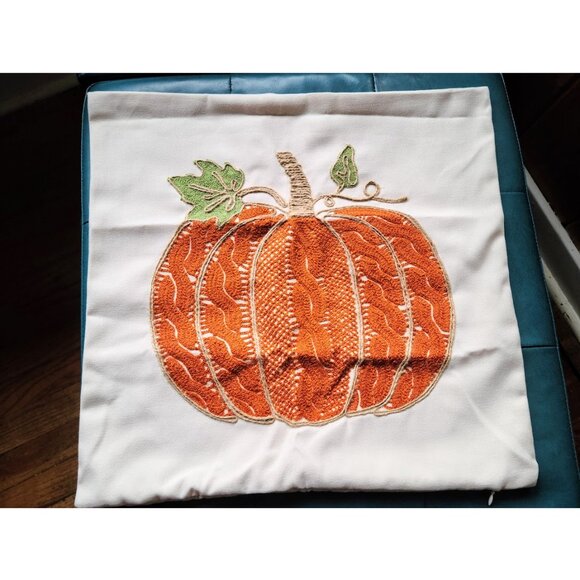 Pumpkin Pillow Cover Fall Decor Accent Thanksgiving Cottage Farmhouse Throw Case - Picture 14 of 14